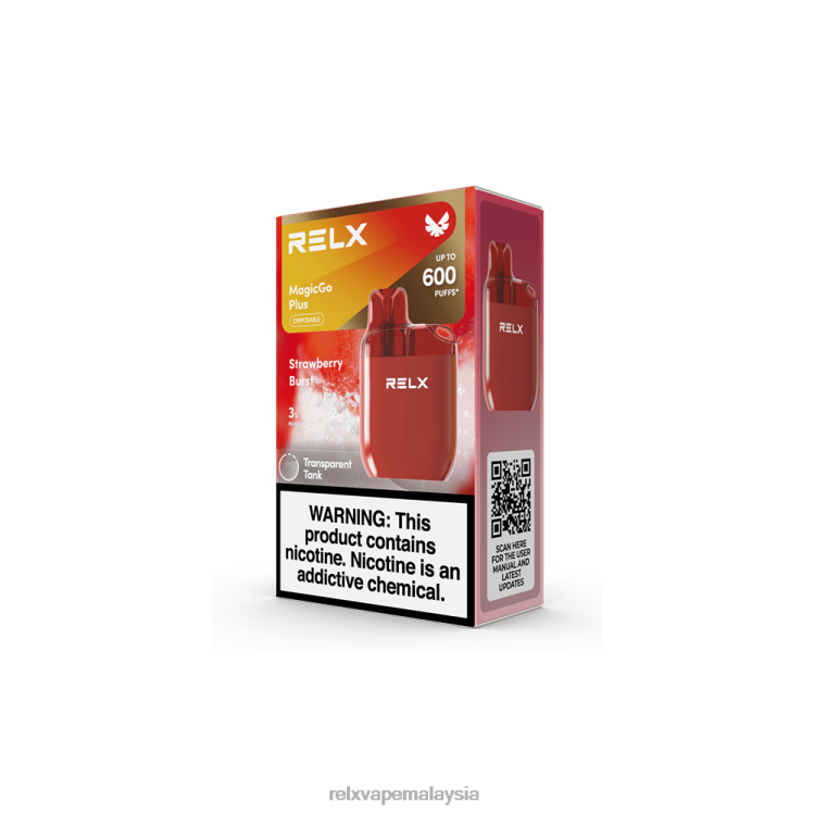 RELX MagicGo tambah sa600 pecah strawberi HHXV52 RELX Vape Malaysia