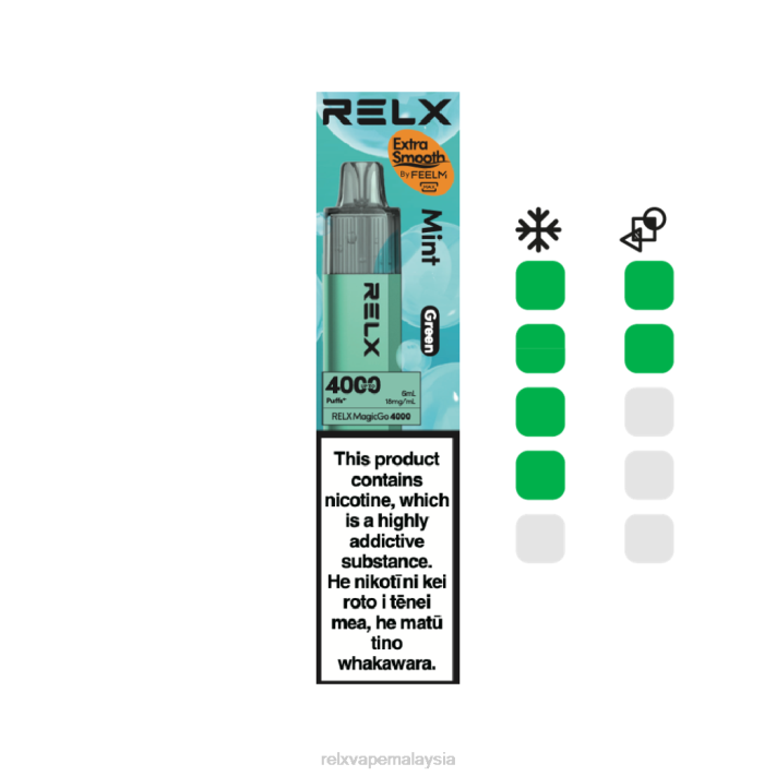 RELX MagicGo 4000 vape pakai buang | LDXH4 ‎RELX Price Malaysia pudina (hijau)