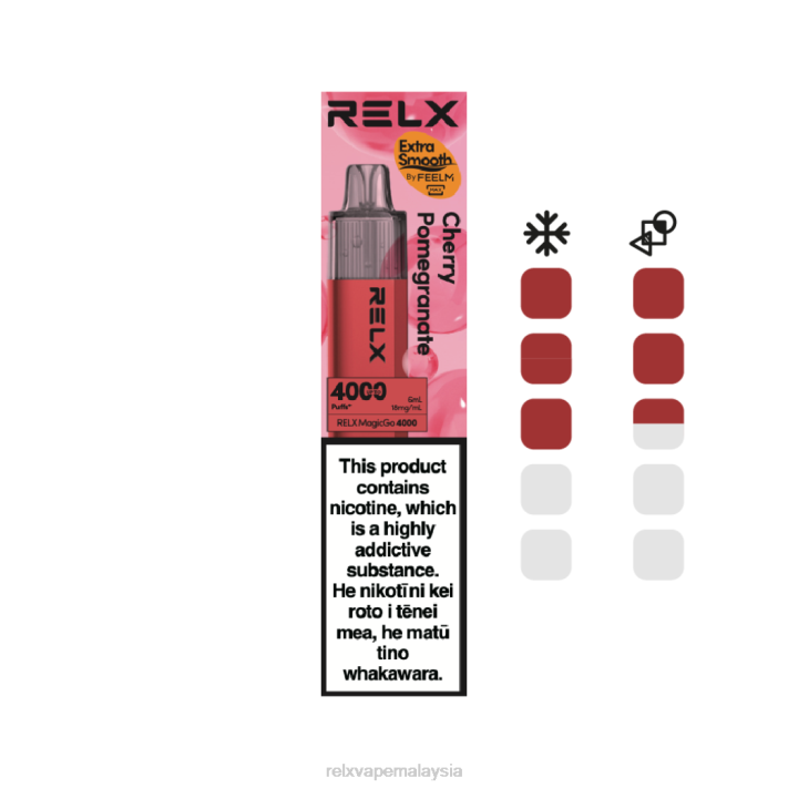 RELX MagicGo 4000 vape pakai buang | LDXH8 ‎RELX Vape Malaysia buah delima ceri