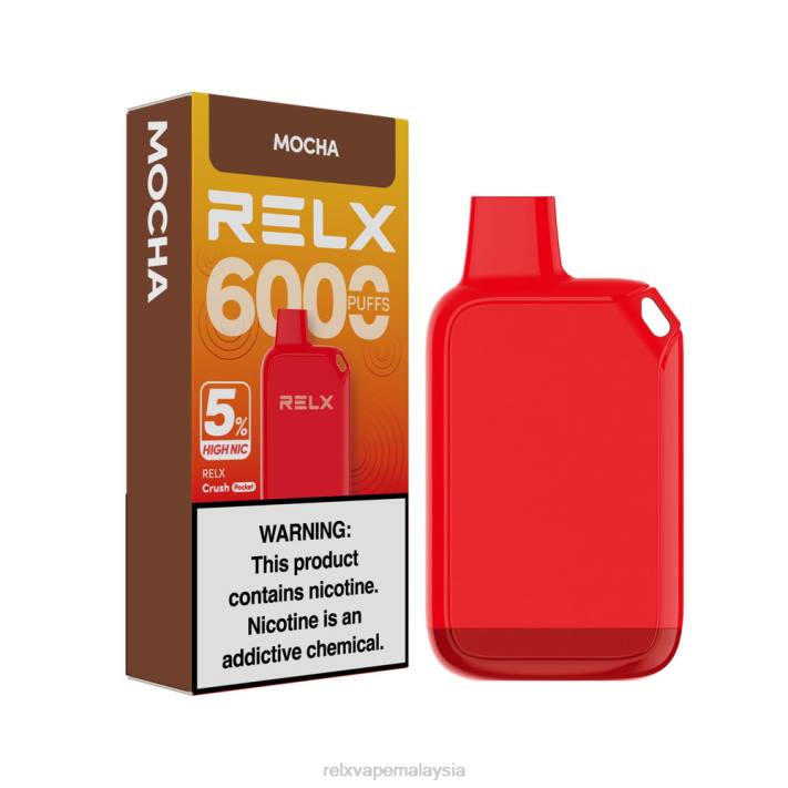 RELX Crush Pocket 6000 5% nic tinggi | LDXH25 ‎RELX Price Malaysia mocha