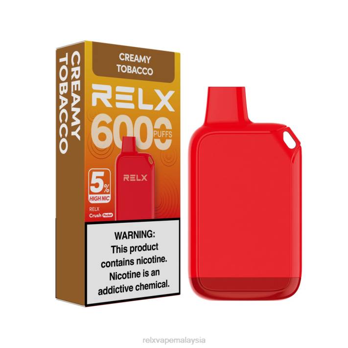 RELX Crush Pocket 6000 5% nic tinggi | LDXH28 ‎RELX Classic Vape tembakau berkrim
