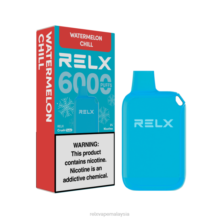 RELX Crush Pocket 6000 berais | LDXH24 ‎RELX Flavour sejuk tembikai